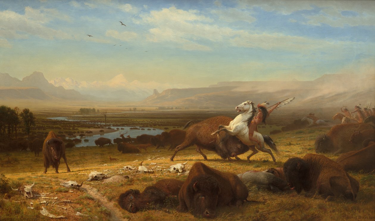 El último de los búfalos, c.1888 de Albert Bierstadt
