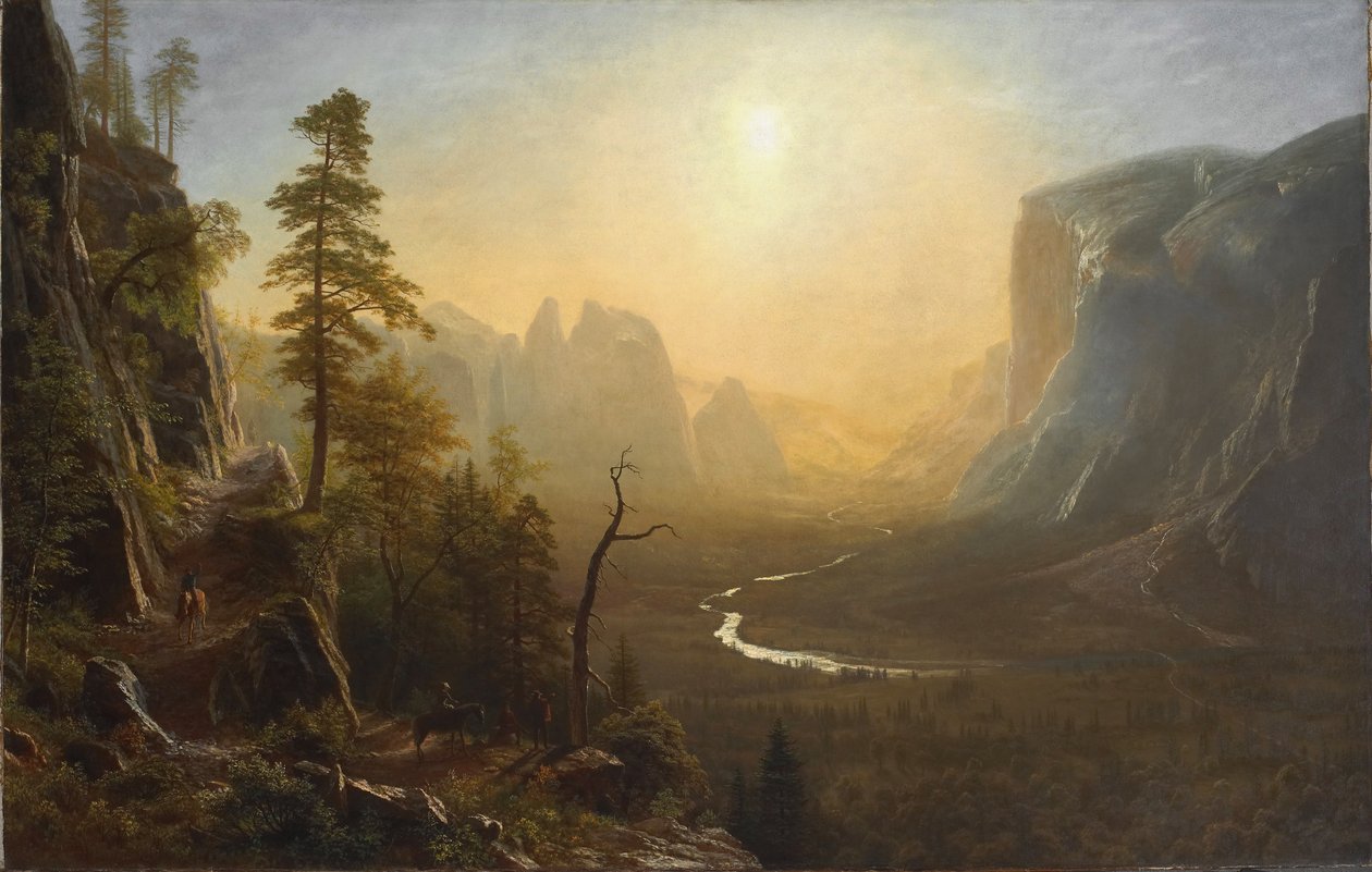 Valle de Yosemite, sendero de Glacier Point, c.1873 de Albert Bierstadt