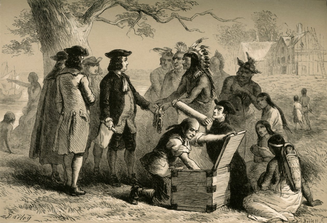 Tratado de Penn con los indios, 1877 de Albert Bobbett