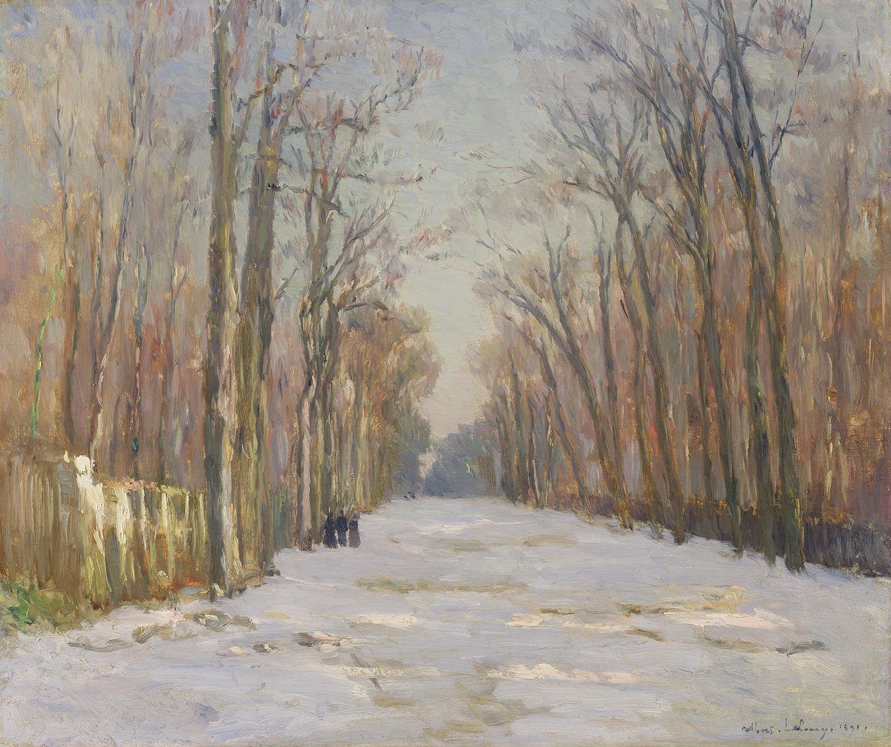 Escena de invierno, 1891 de Albert Charles Lebourg