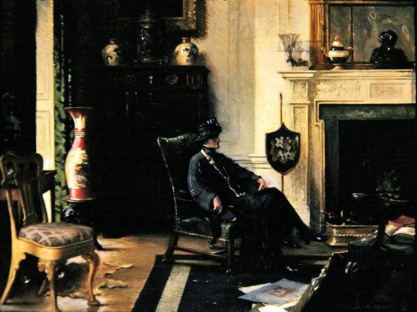 Dama en un interior de Albert Chevallier Tayler