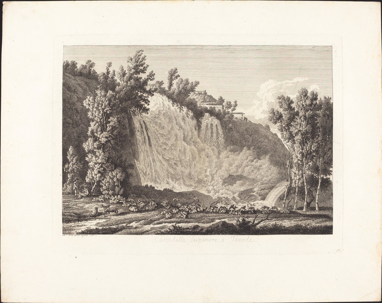 Cascatella Superiore en Tivoli de Albert Christoph Dies