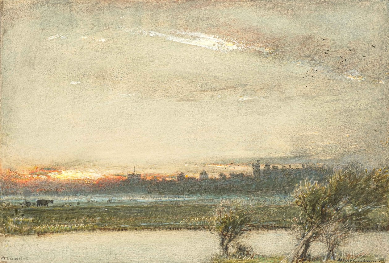 Castillo de Arundel, Sussex (acuarela) de Albert Goodwin