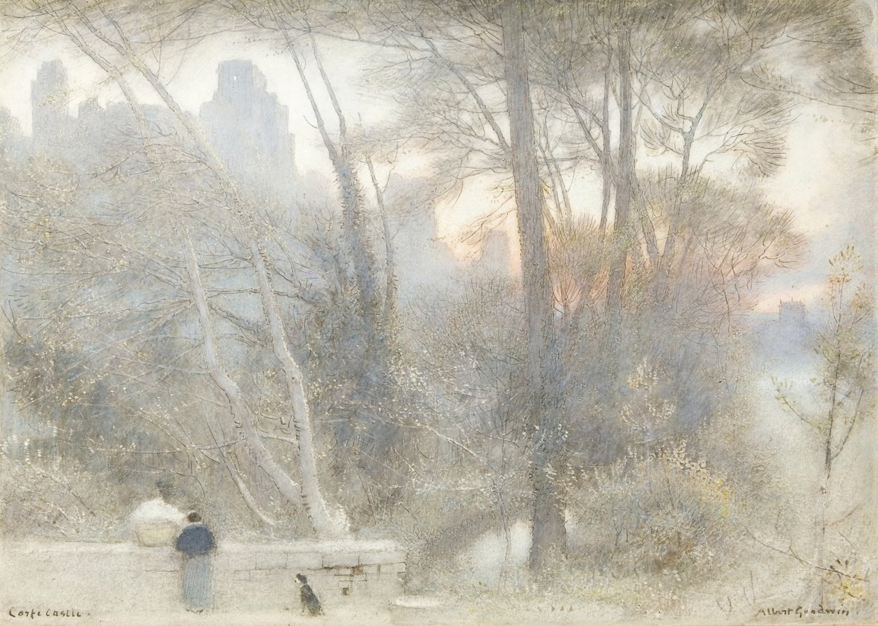 Castillo de Corfe de Albert Goodwin