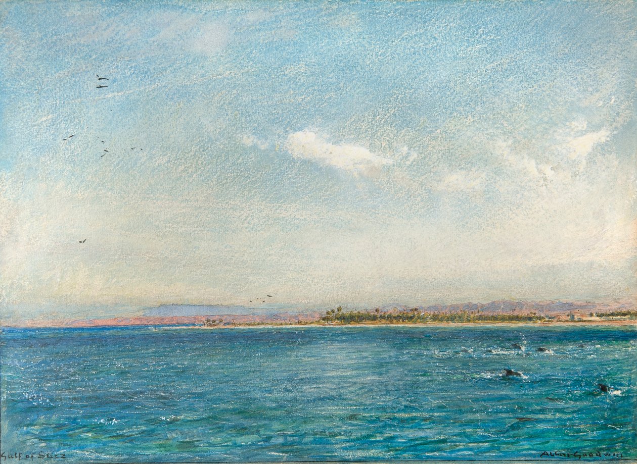 Golfo de Suez (acuarela con bodycolour) de Albert Goodwin