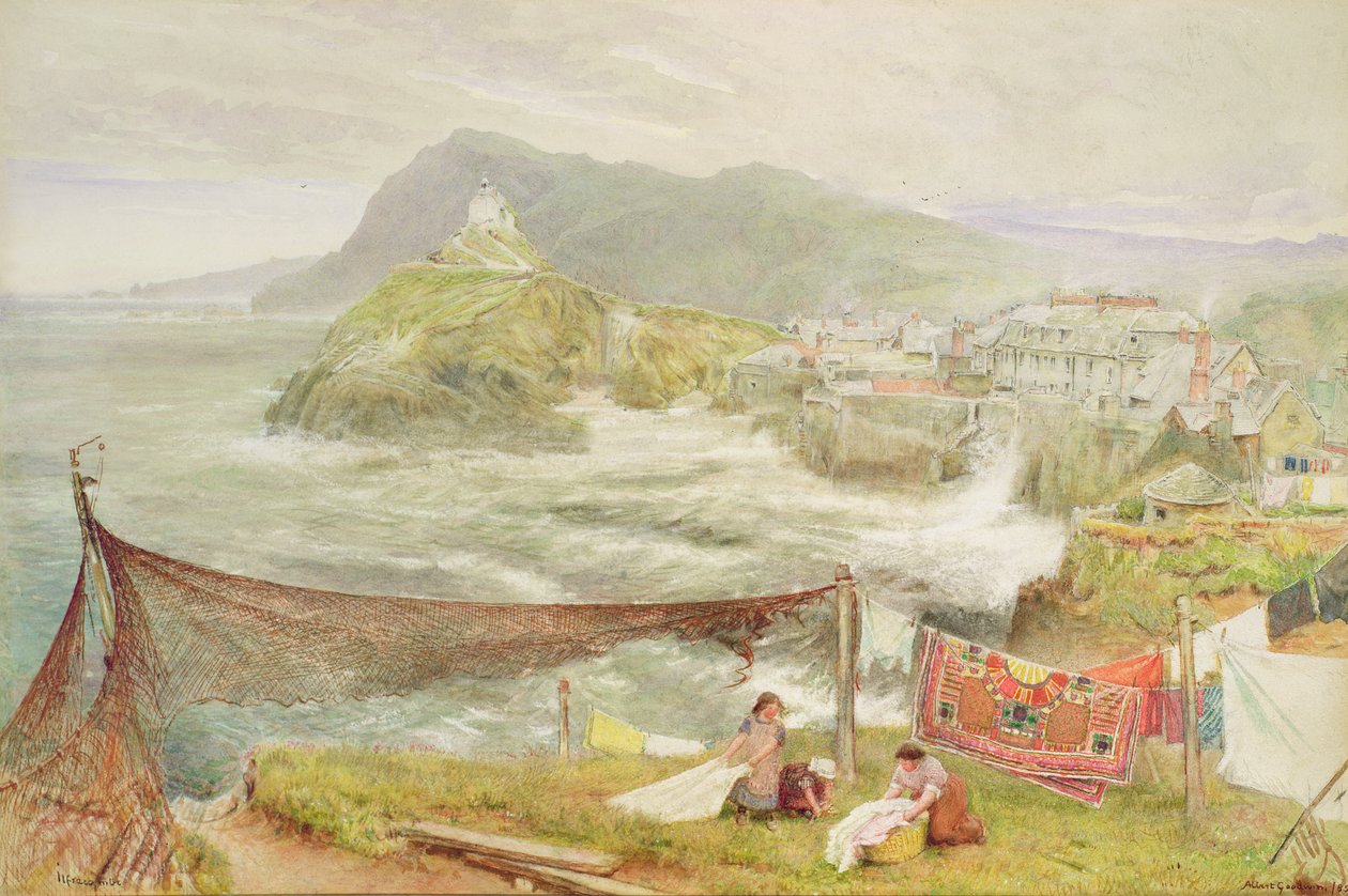 Ilfracombe, Devon, mirando hacia Hillsborough de Albert Goodwin