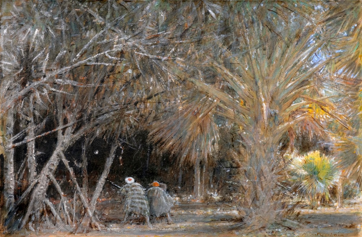 Jungla, Los exploradores (acuarela y bodycolour) de Albert Goodwin