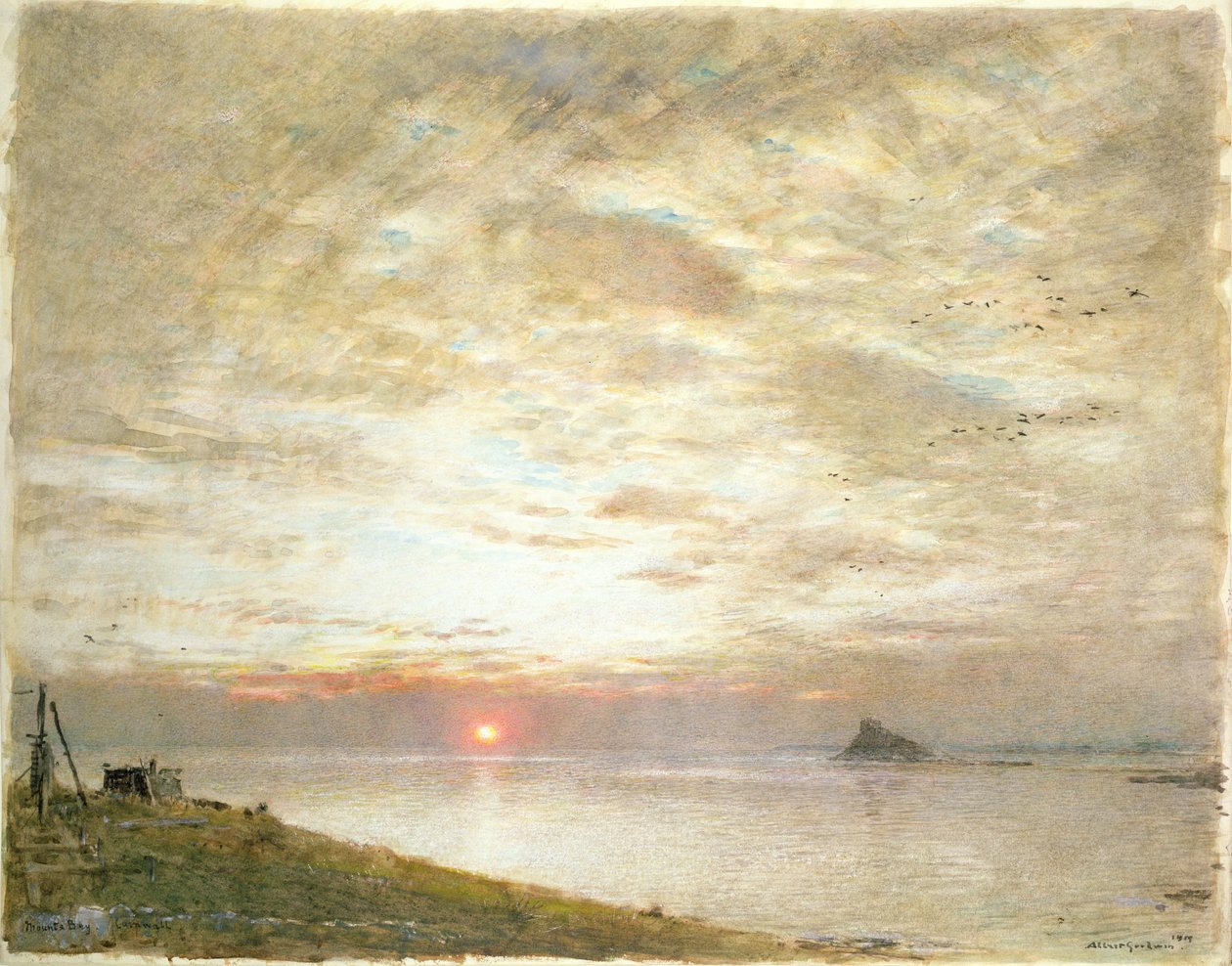 Bahía de Mounts, Cornualles de Albert Goodwin