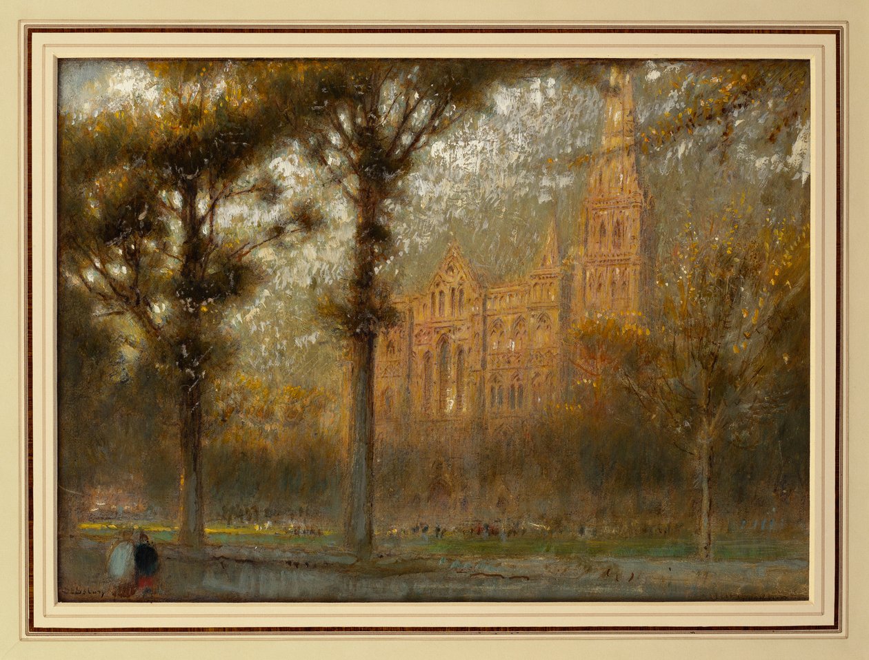 Catedral de Salisbury: La fachada oeste y la aguja de Albert Goodwin