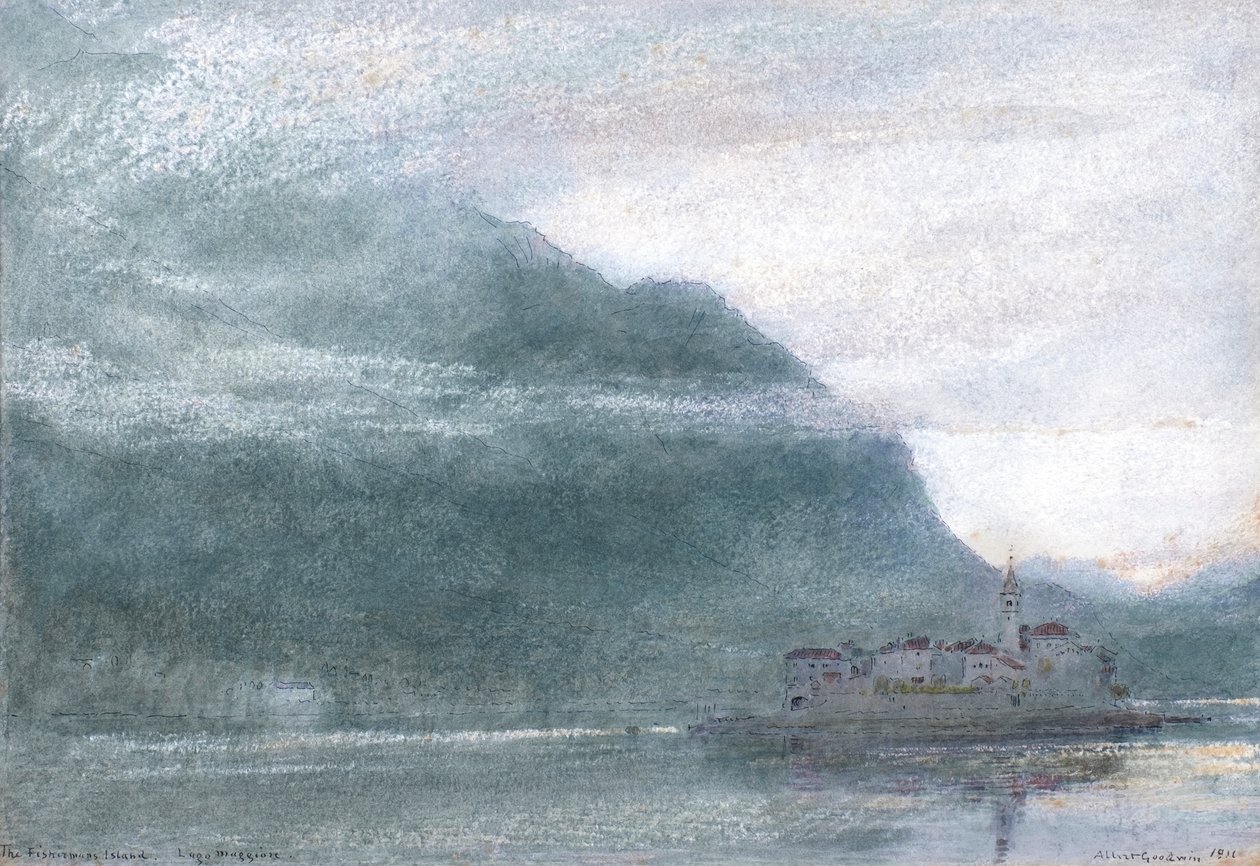 La Isla de los Pescadores. Lago Mayor de Albert Goodwin