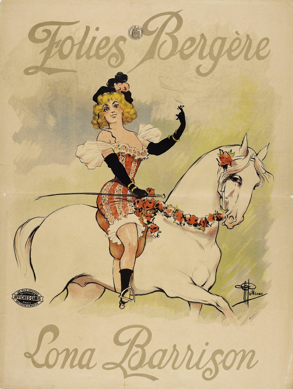 Folies Bergère. Lona Barrison, c. 1895 de Albert Guillaume