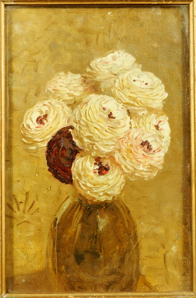 Un jarrón de dalias de Albert Joseph Moore