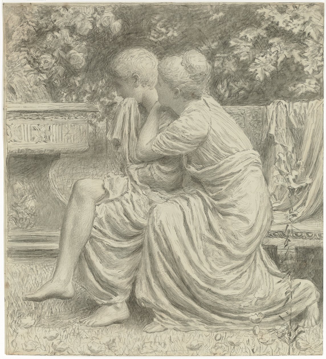 Caricatura para "Un idilio" de Albert Joseph Moore
