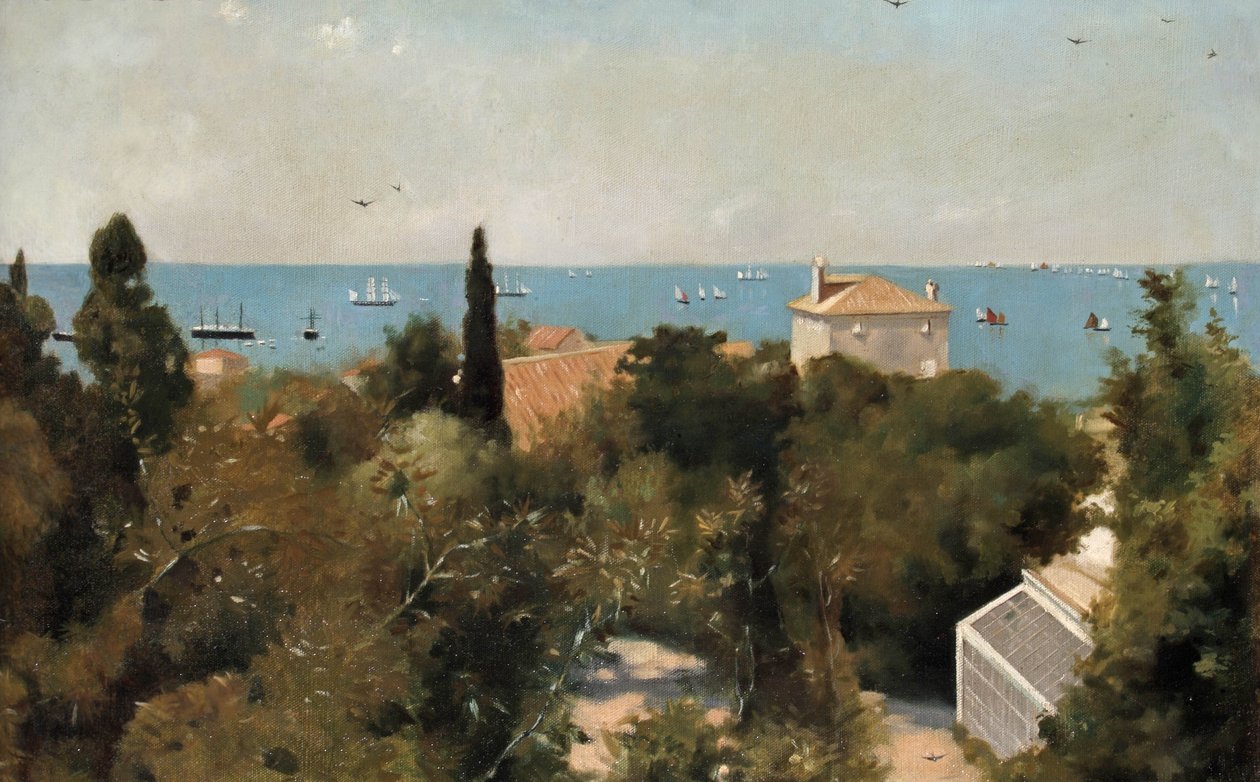 Vista de la costa, Trieste, c.1889 de Albert Letchford