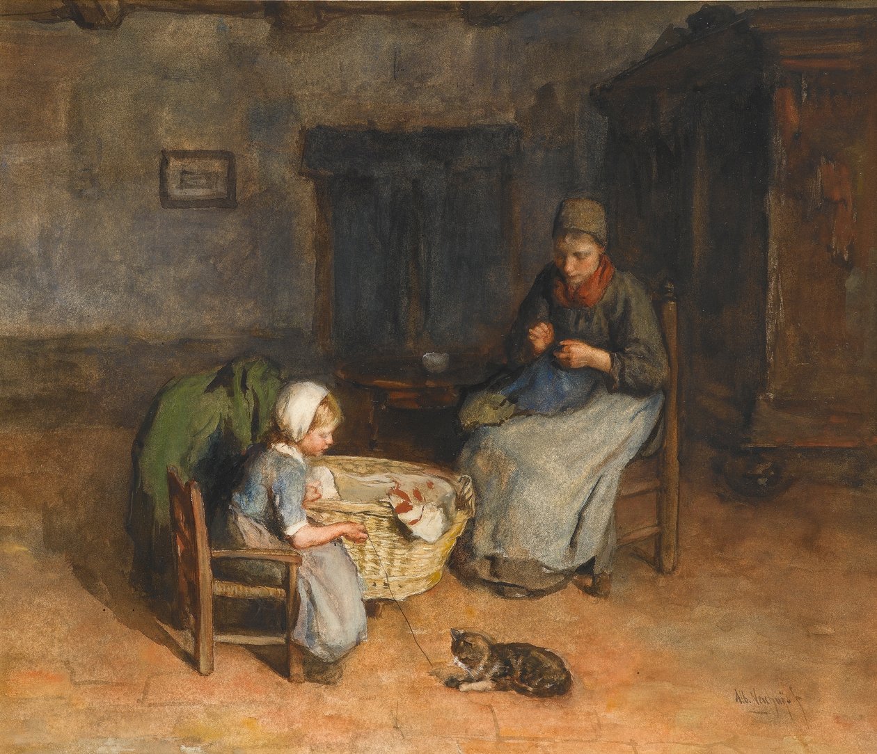 Un hogar holandés de Albert Neuhuys