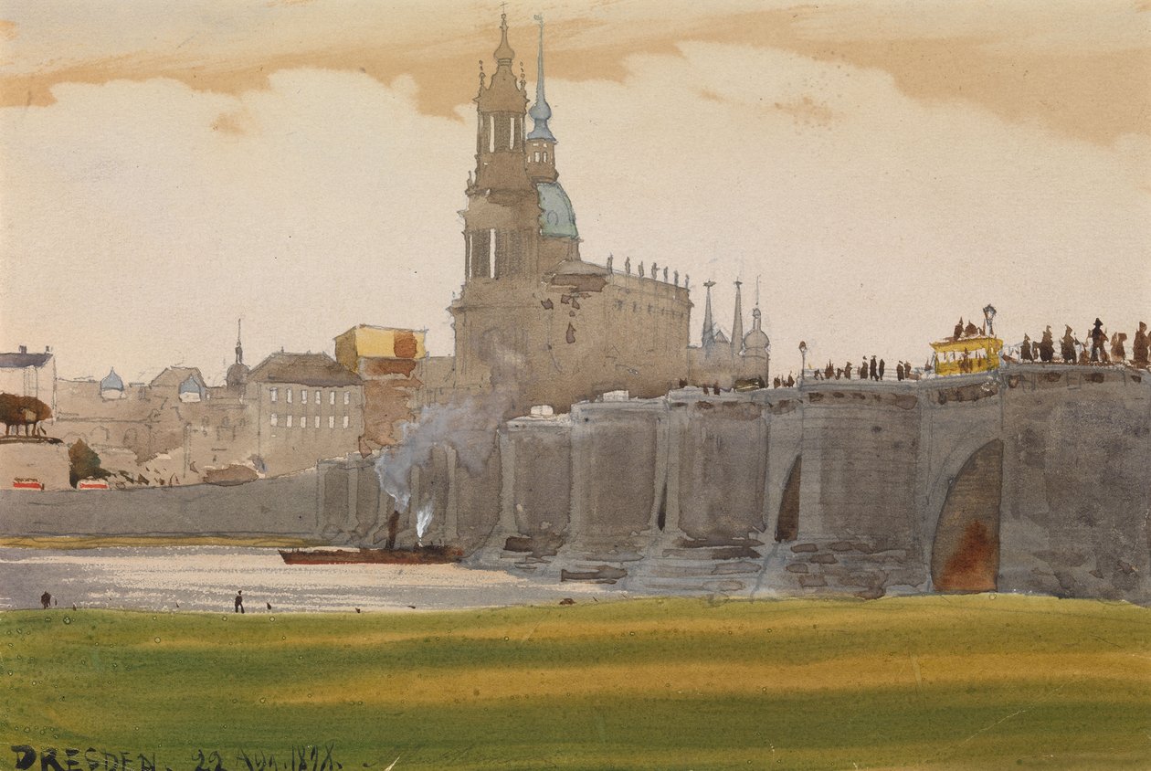 Vista de Dresde, 1898 de Albert Nikolaevich Benois