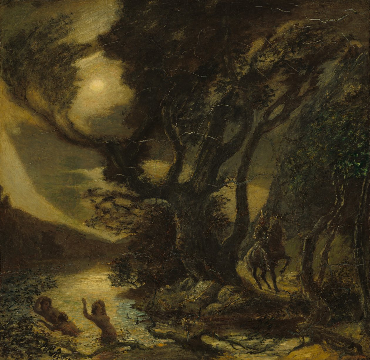 Siegfried y las doncellas del Rin de Albert Pinkham Ryder