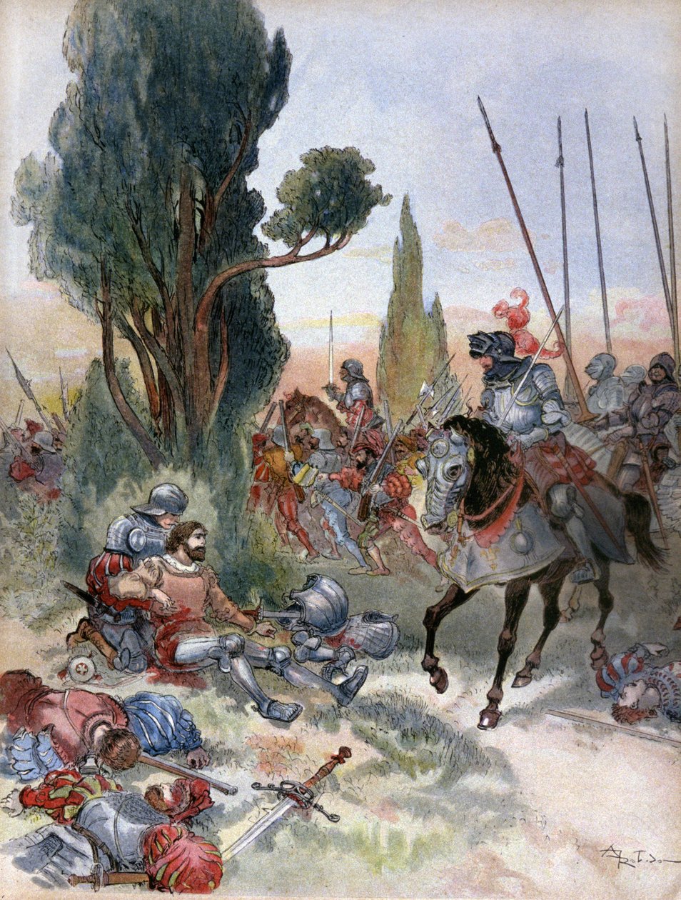 Muerte de Bayard de Albert Robida