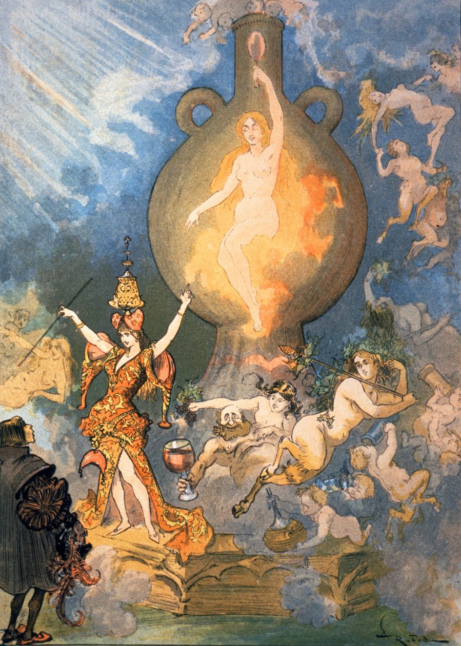 El Quinto Libro, c1900 (ilustración) de Albert Robida