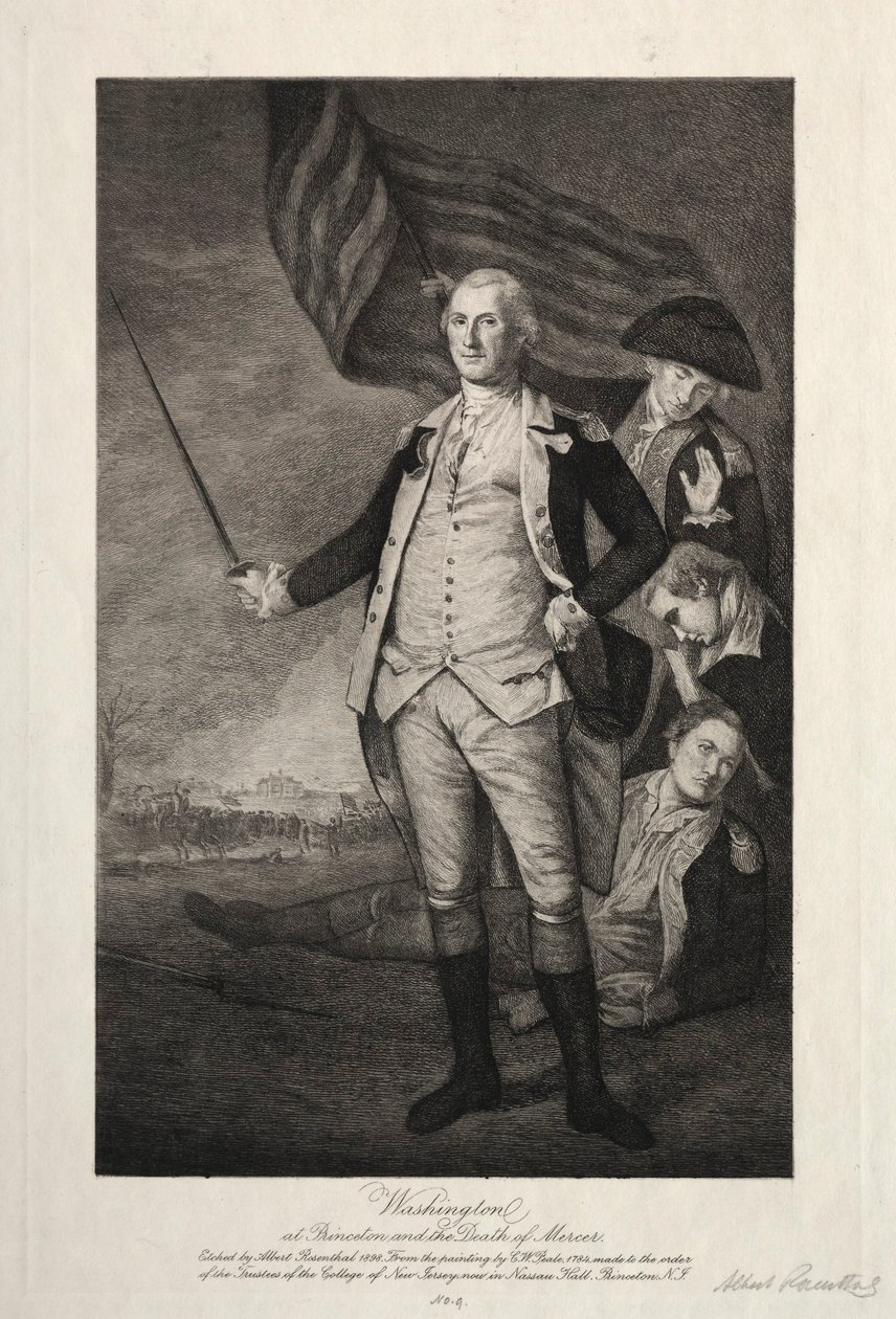 George Washington en Princeton, 1898 de Albert Rosenthal