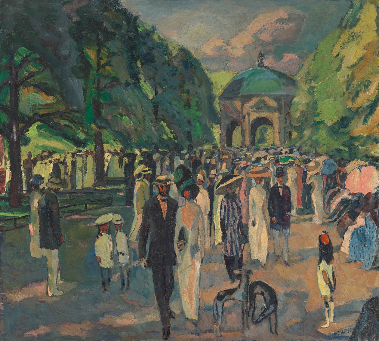 En el Hofgarten de Múnich de Albert Weisgerber
