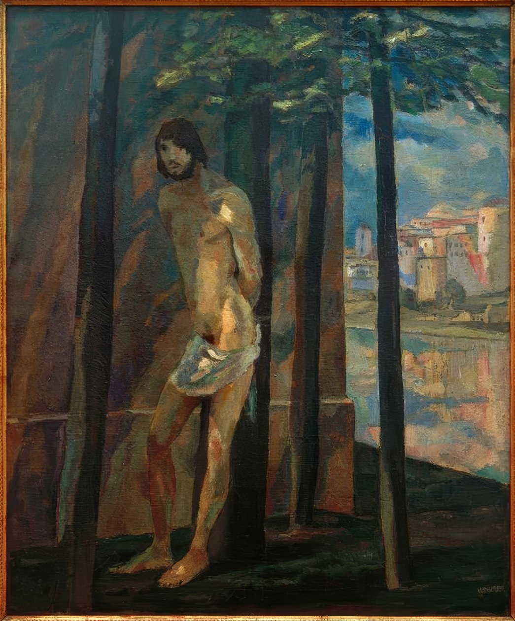 Sebastián en la pared de Albert Weisgerber