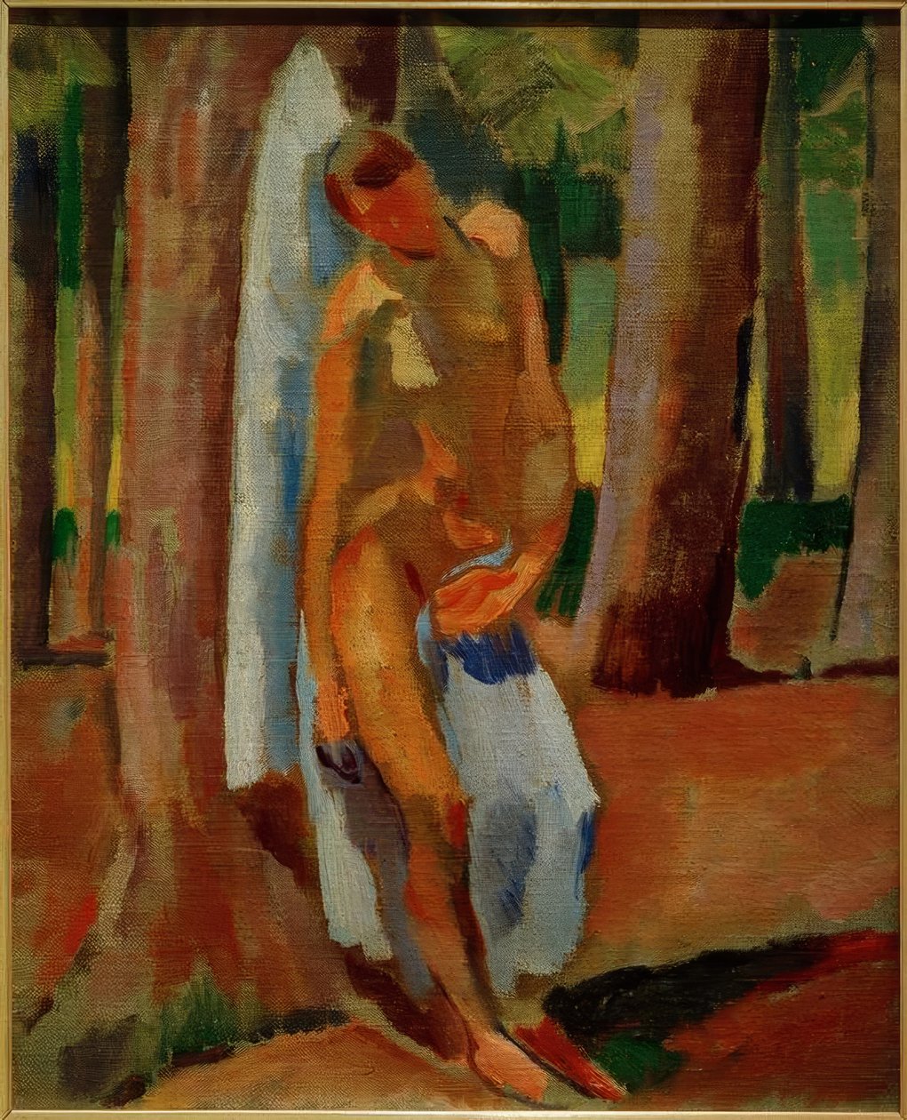 Sebastián con tela azul de Albert Weisgerber