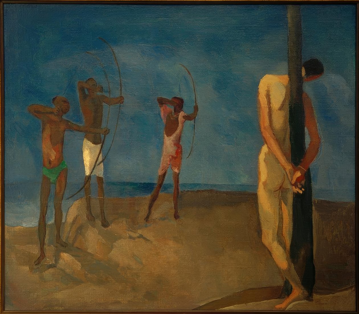 Sebastián con arqueros negros de Albert Weisgerber