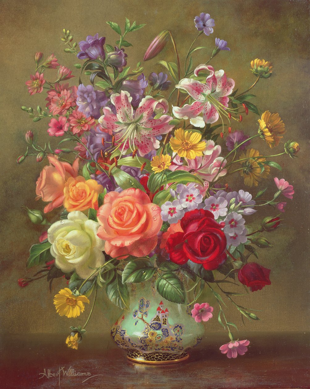 Un arreglo floral de verano, 1996 de Albert Williams