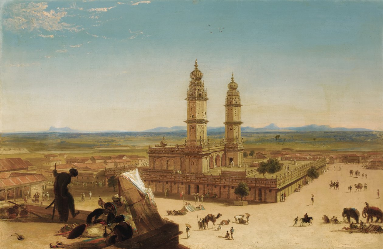 Paisaje oriental con mezquita de Alberto Pasini