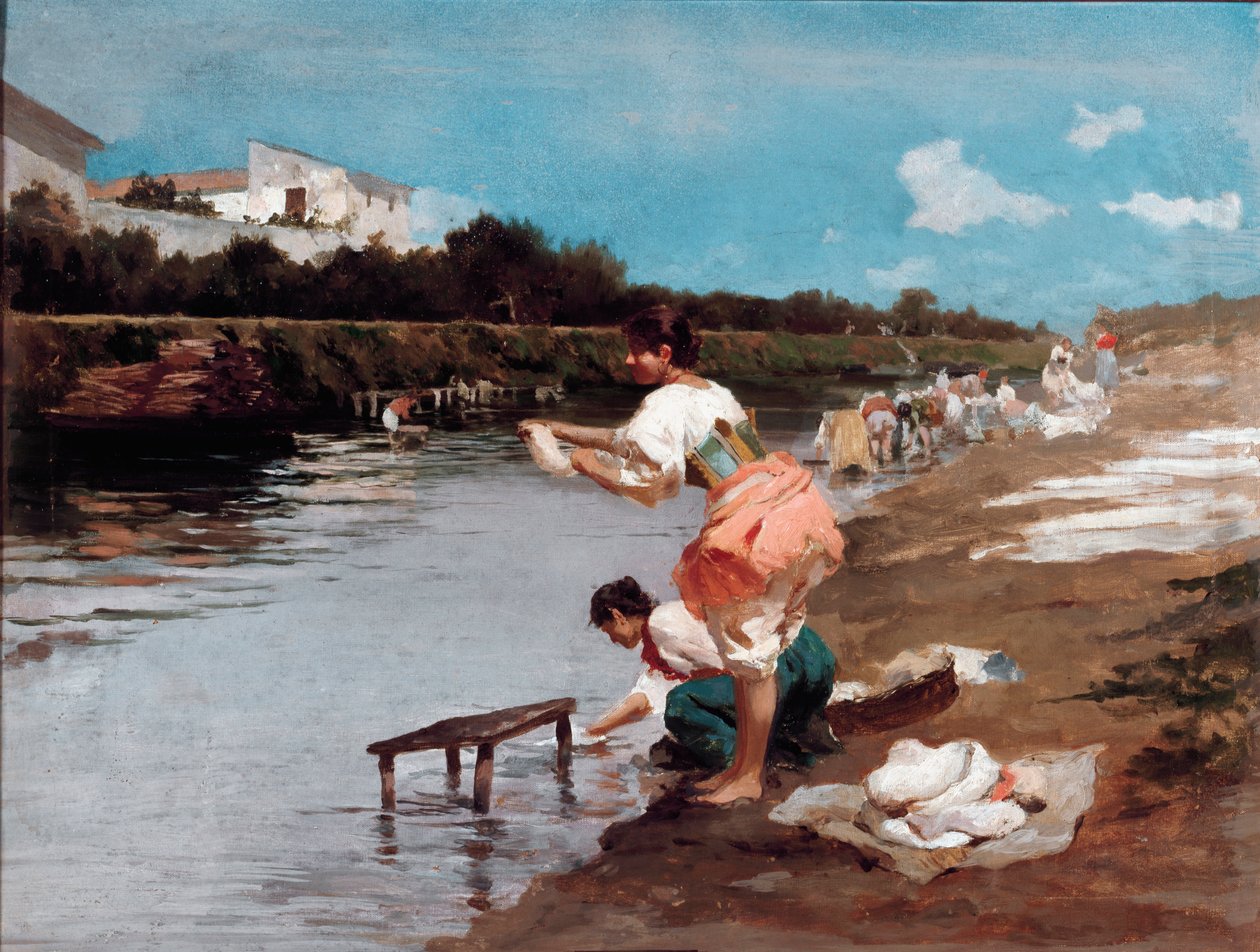 Lavanderas en el río de Alberto Issel