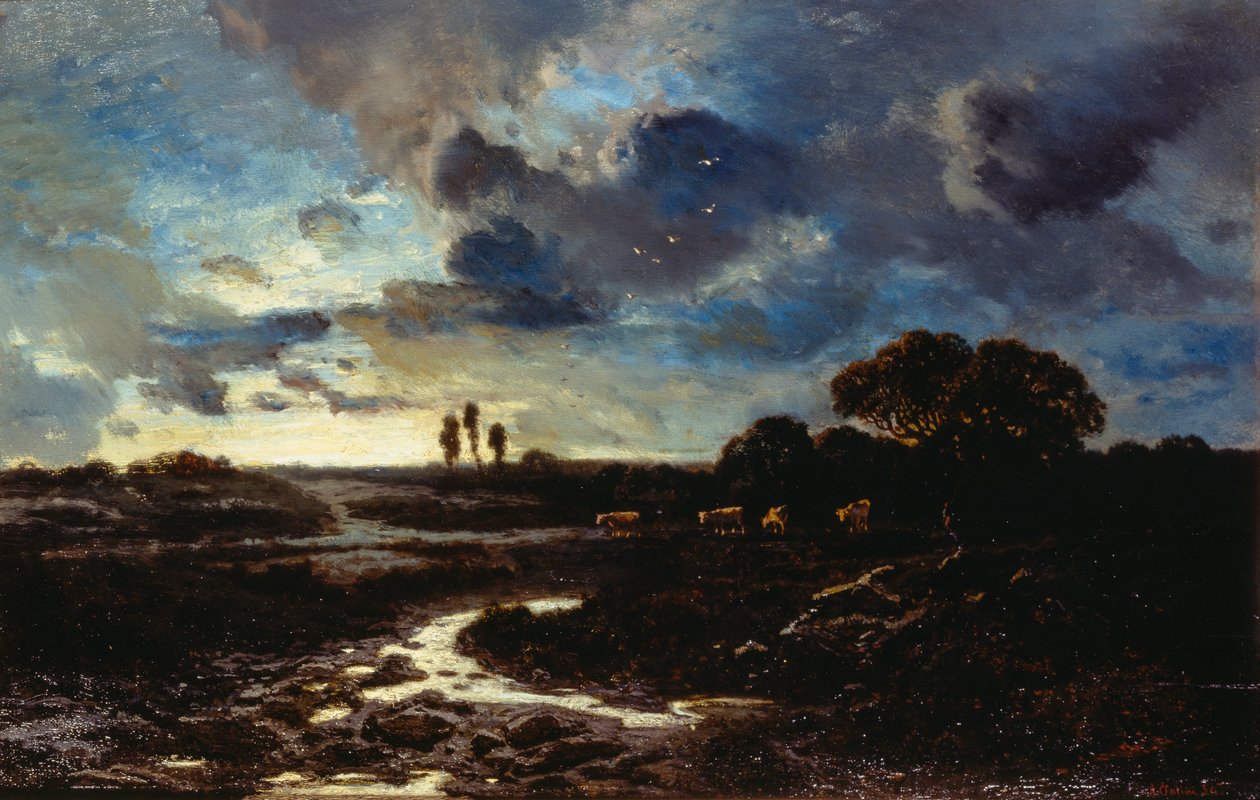 Pasto en el campo francés de Alberto Pasini
