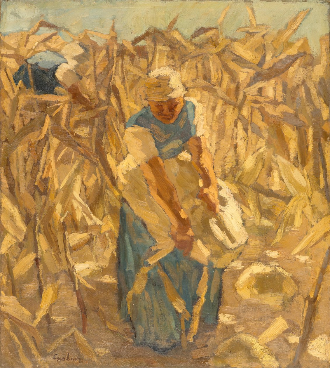 Cosecha de maíz de Albin Egger Lienz