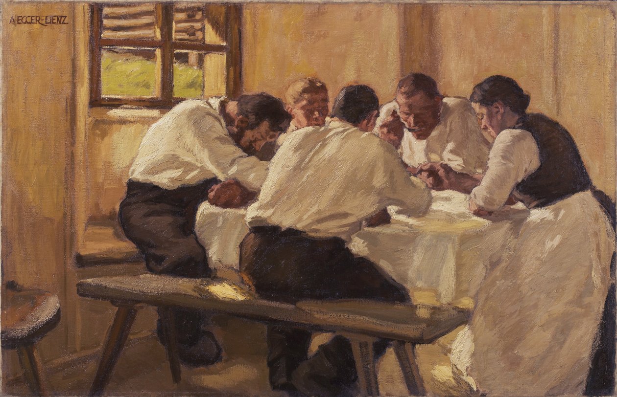 Almuerzo La Sopa, Versión II de Albin Egger Lienz