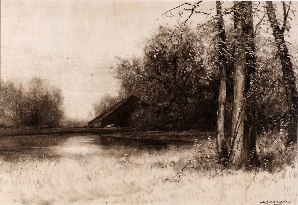 Estanque del Molino de Albion Harris Bicknell