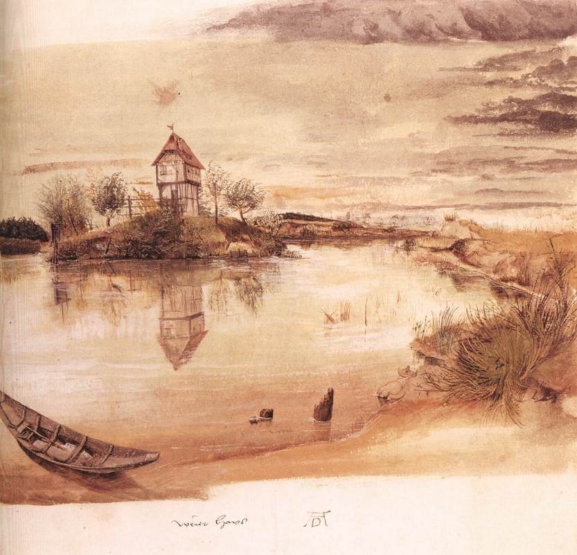 Casa junto a un estanque de Albrecht Dürer