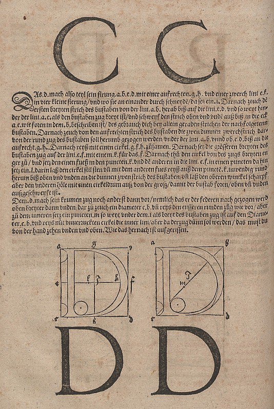 Construcción de letras de Albrecht Dürer