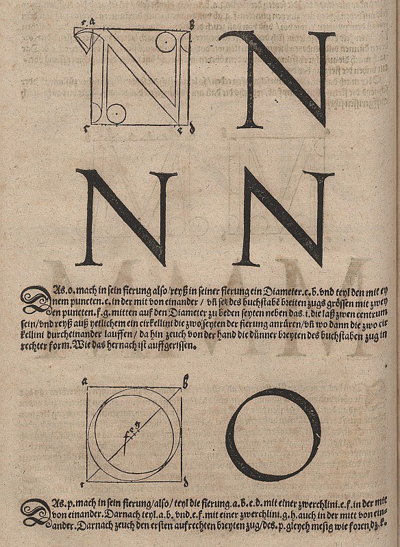 Construcción de letras de Albrecht Dürer