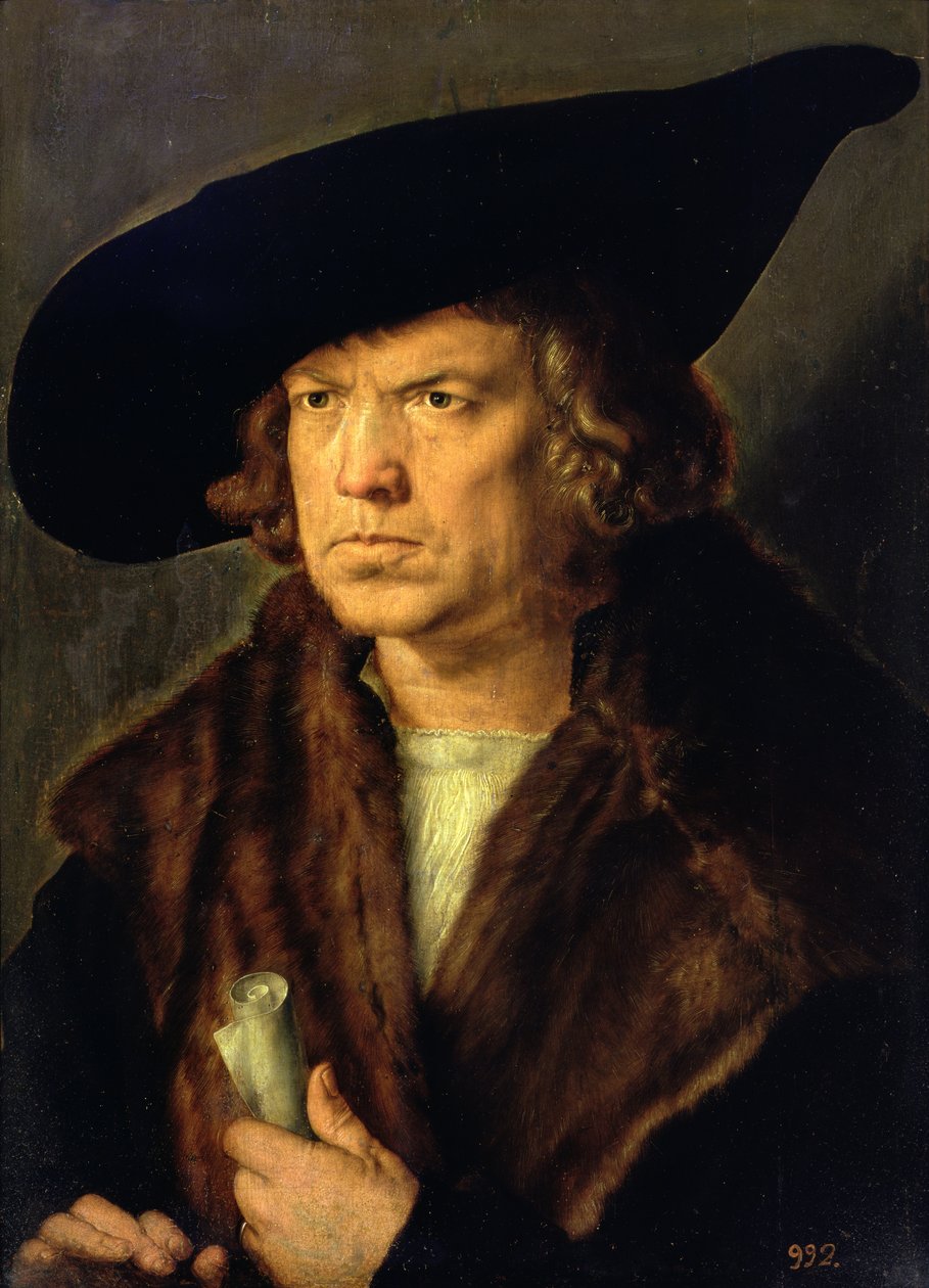 Retrato de un hombre desconocido, 1524 de Albrecht Dürer