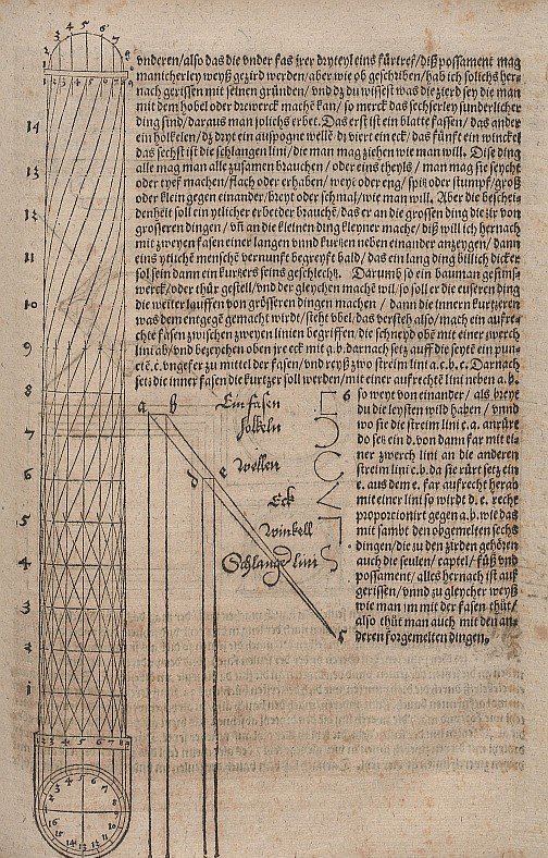 Columna con decoración en espiral de Albrecht Dürer