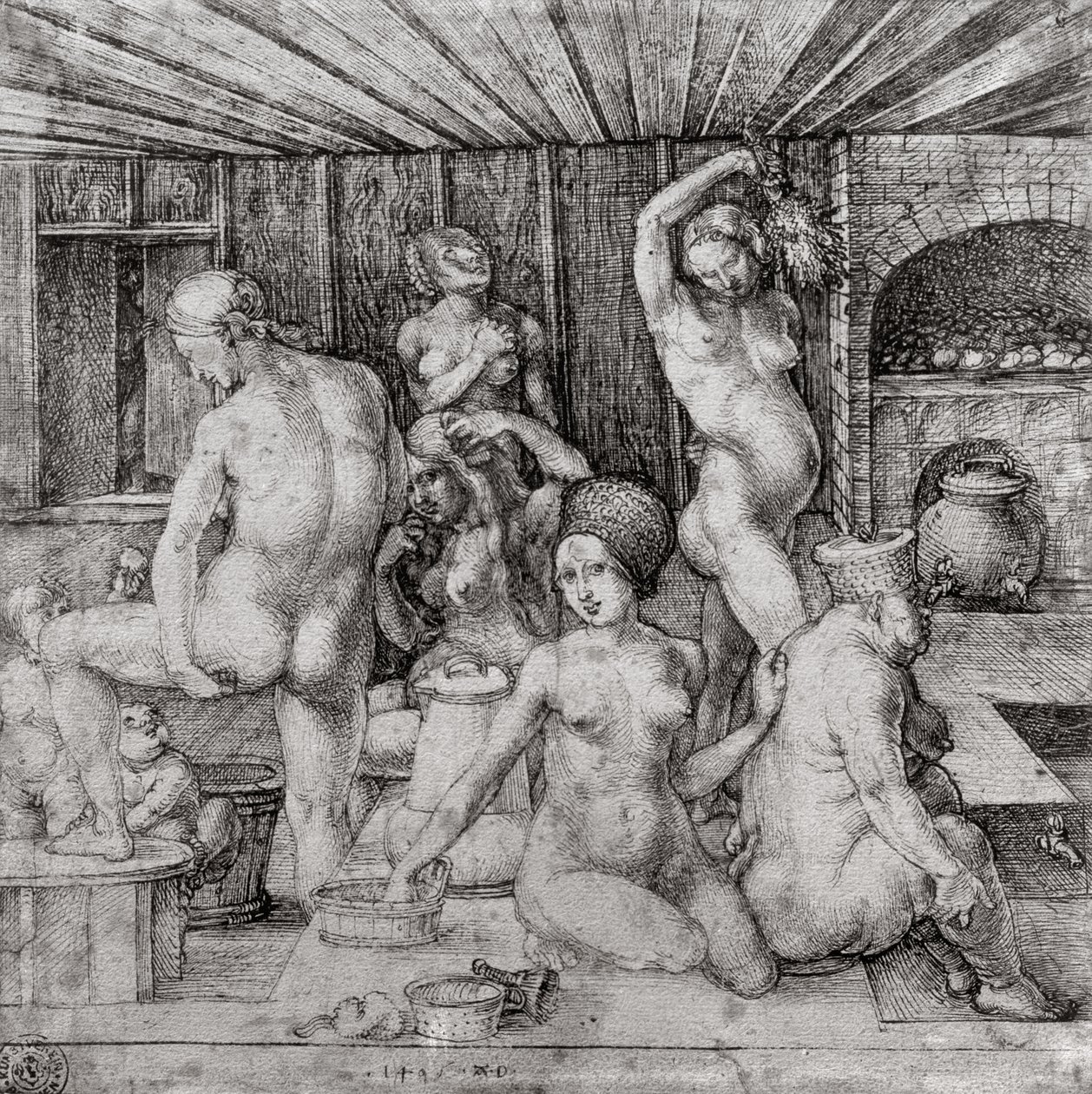 El baño de las mujeres, 1496 de Albrecht Dürer