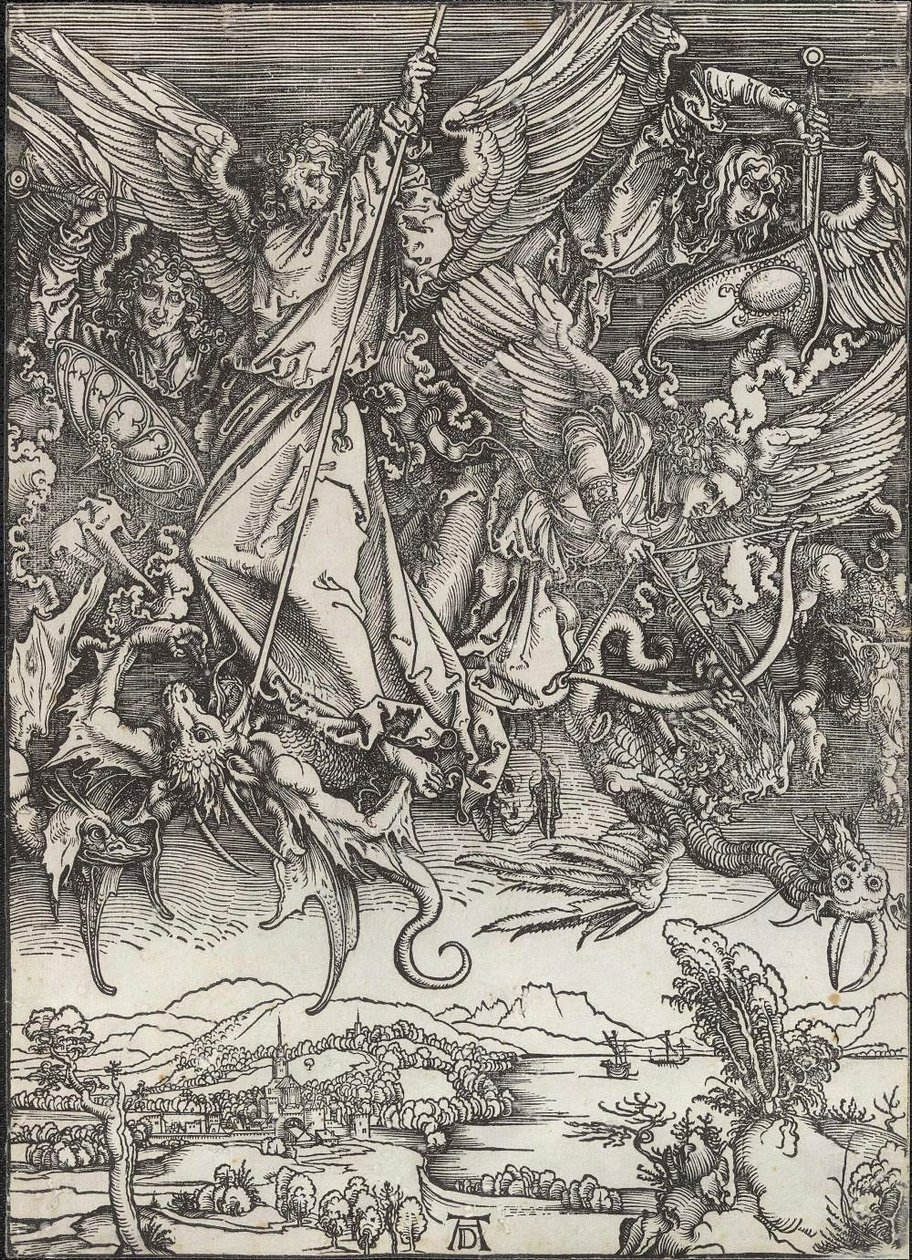 San Miguel luchando contra el dragón de Albrecht Dürer