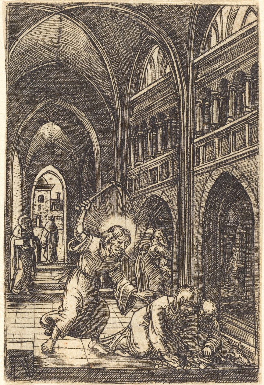 Cristo expulsando a los mercaderes de Albrecht Altdorfer