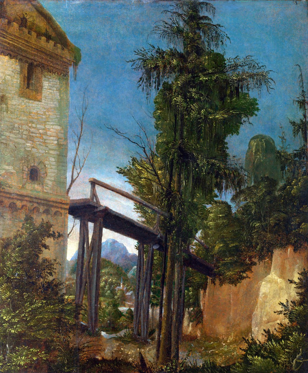 Paisaje con un puente de Albrecht Altdorfer