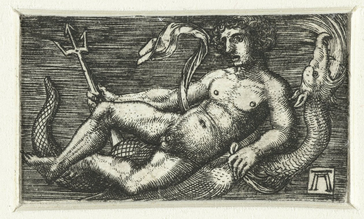 Neptuno reclinado de Albrecht Altdorfer