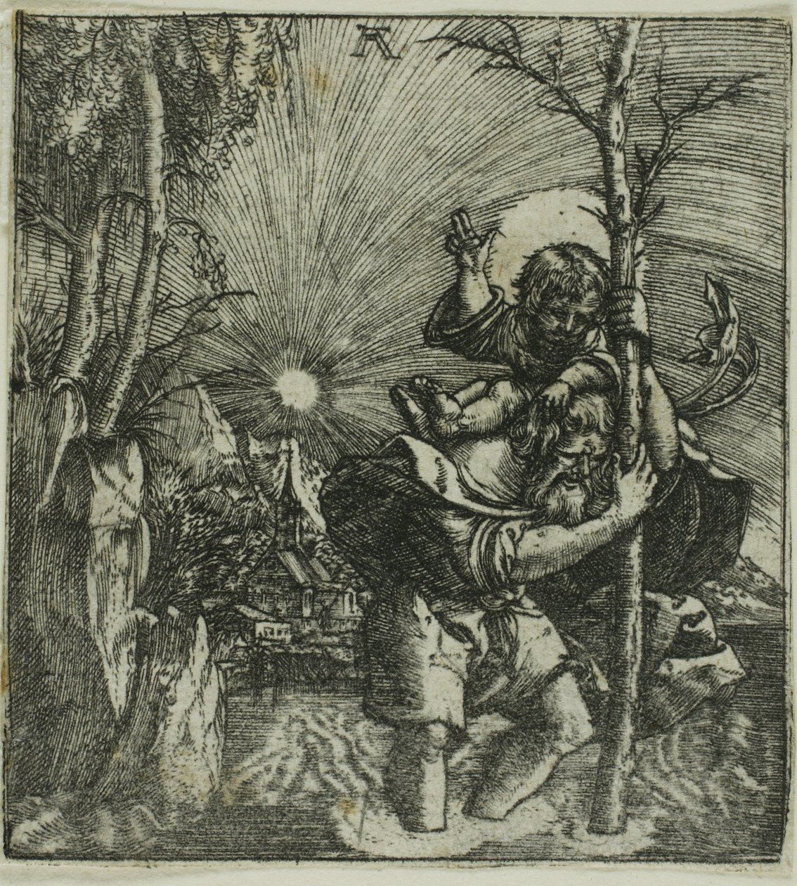 San Cristóbal con el Niño Jesús de Albrecht Altdorfer