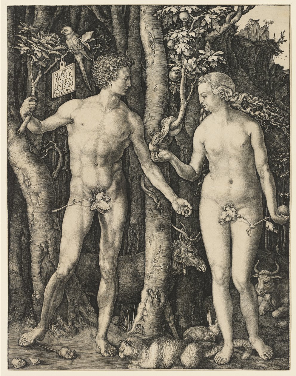 Adán y Eva, 1504 de Albrecht Dürer