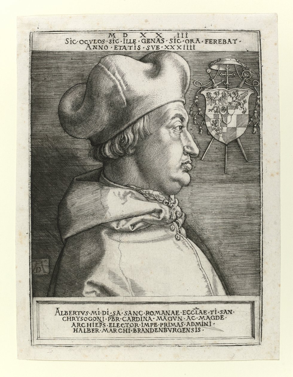 Cardenal Alberto de Brandeburgo, 1523 de Albrecht Dürer