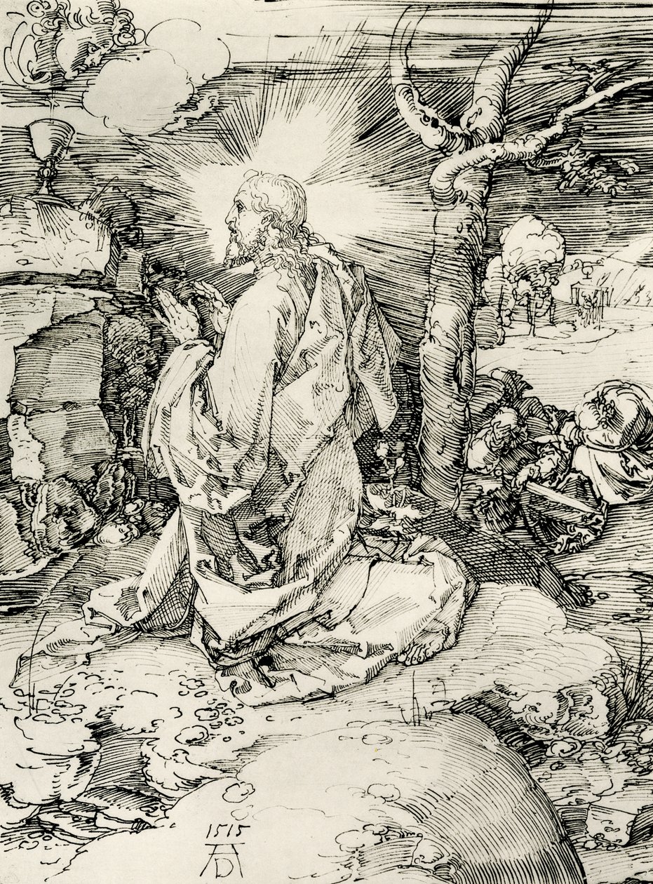 Cristo en el Monte de los Olivos de Albrecht Dürer