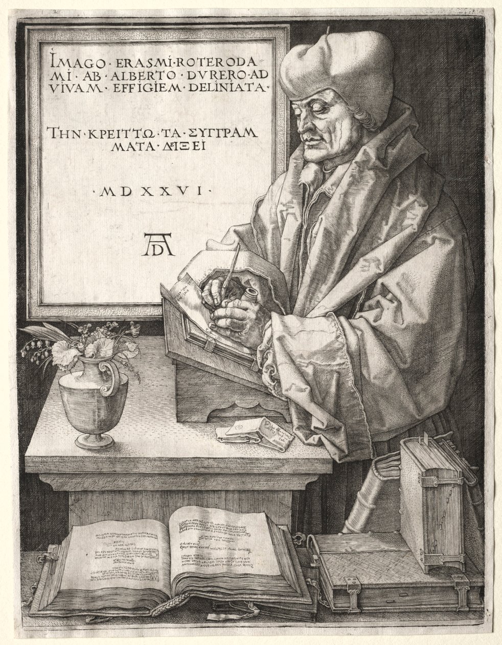 Desiderio Erasmo de Rotterdam, 1526 de Albrecht Dürer